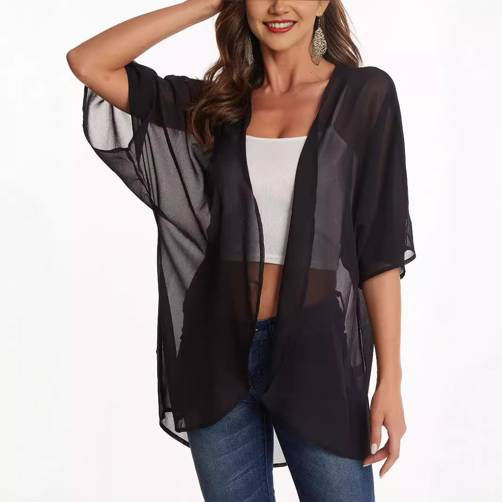 Versatile Chiffon Sun-blocking Cardigan For The Beach