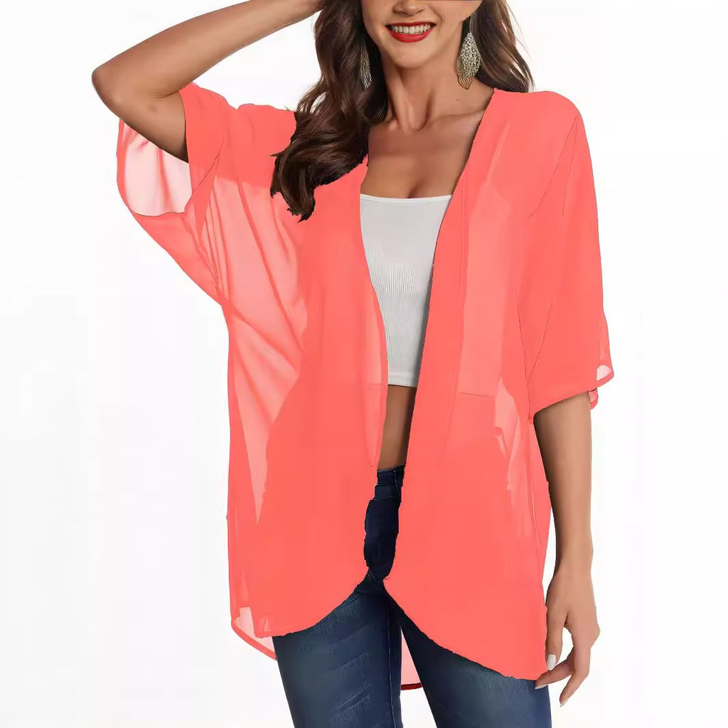 Versatile Chiffon Sun-blocking Cardigan For The Beach