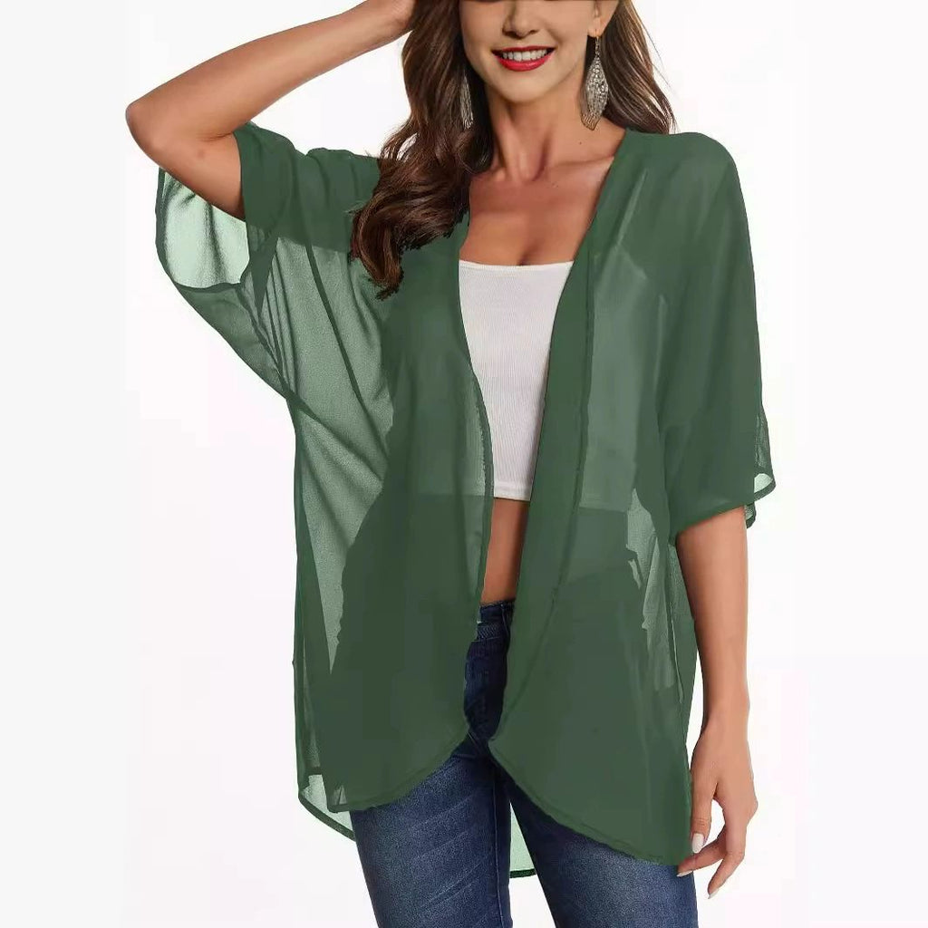 Versatile Chiffon Sun-blocking Cardigan For The Beach